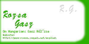 rozsa gasz business card